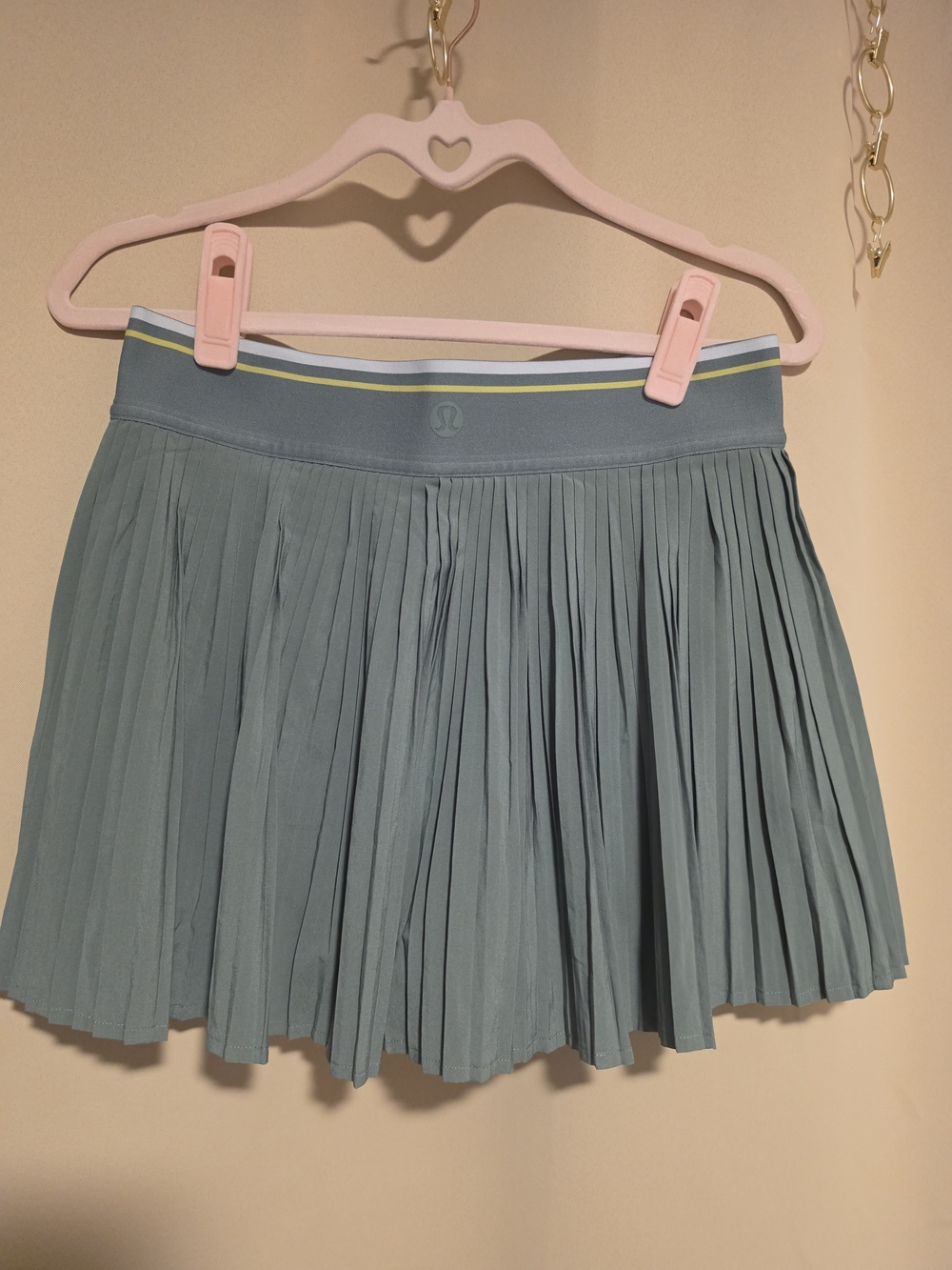 lululemon athletica Pleated Skater Skirt in Dusty Teal with Accent Stripe